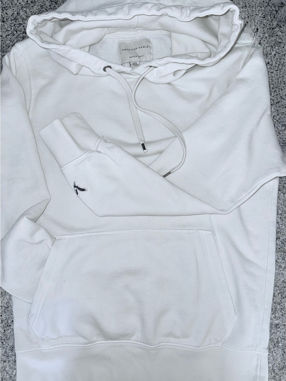 American Eagle Outfitters White Hoodie Sweatshirt